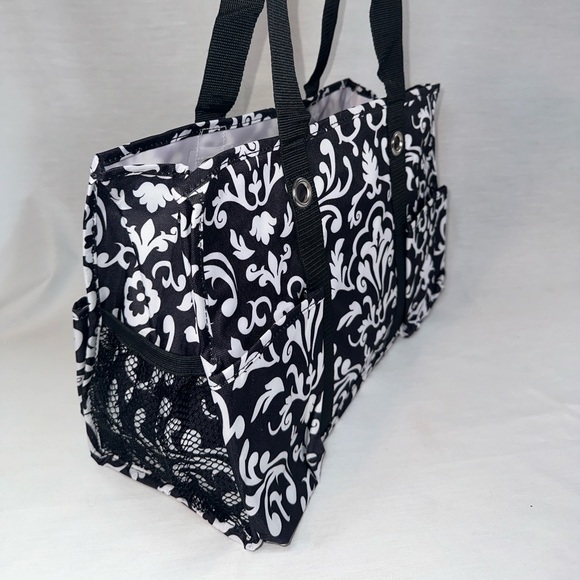 Thirty-One Organizing Utility Tote Black Parisian Pop Multi-Purpose NWT - Picture 7 of 13